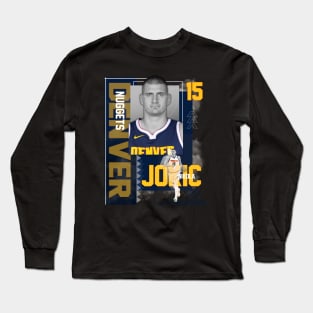 Denver Nuggets Nikola Jokic 15 Long Sleeve T-Shirt